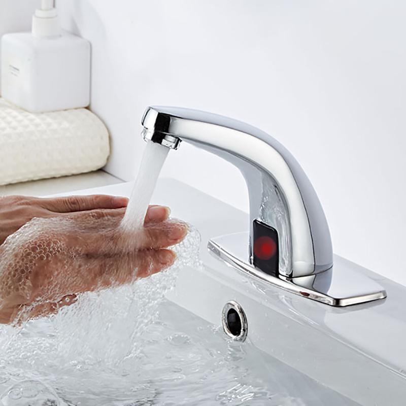 

Sink Faucets Water Tap Automatic Infrared Sensor Faucet Deck Mount Smart Touch Free Inductive Water Tap Kitchen torneira