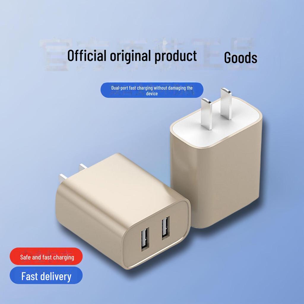 Dual USB 5V2A Fast Charger for Apple, Vivo, Huawei - Multi-Colored