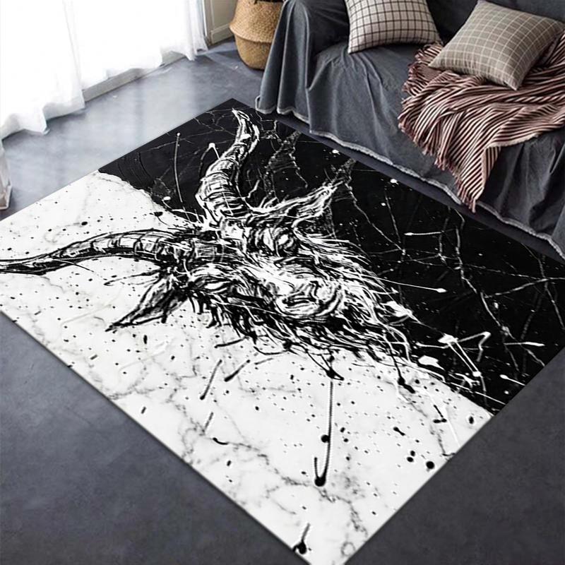 2025 New Goat Demon Carpet Rug for Living Room Bedroom Home Sofa Decoration,Kids play Non-slip Floor Mat141