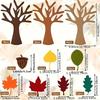 96Pcs DIY Felt Tree Crafts Kit for Fall Thanksgiving Party Gifts Home Decoration Christmas Halloween Room Wall Decor Ornaments