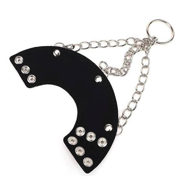 Male New Leather Cage Cock Ball Penis Ring