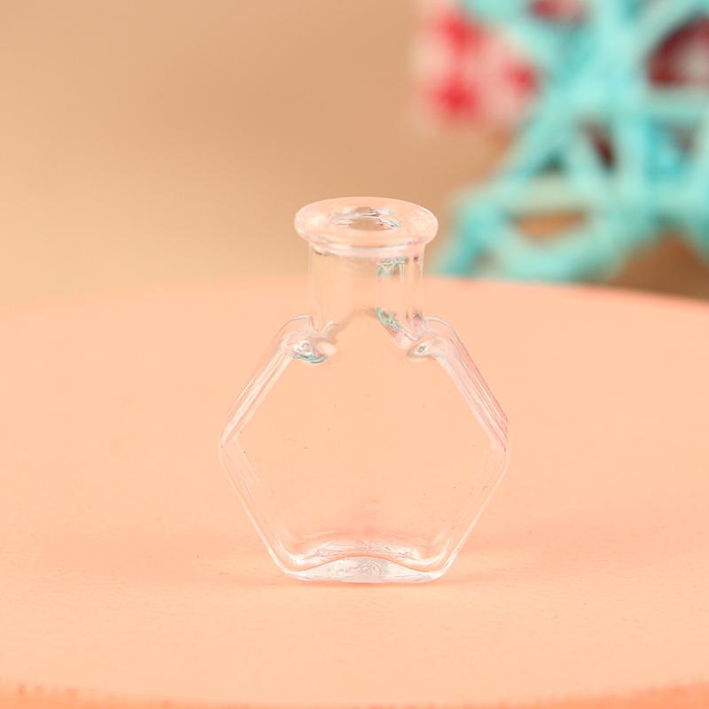 

1/12 Scale Miniature Dollhouse Glass Vase Mini Stripe Wishing Glass Bottle Simulation Vase Model for Doll House Accessories Toy