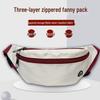 Water-Repellent Wear-Resistant 3-Layer Waist Bag for 7-Inch Phones: Ideal for Running, Sports, Travel, and Commuting