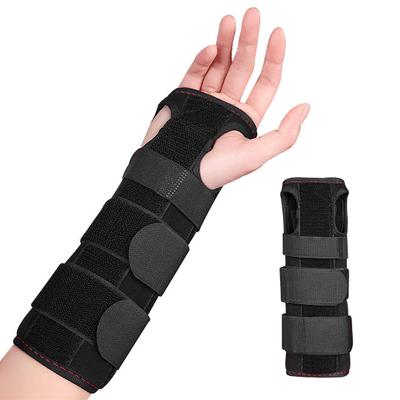 Polsbrace voor mannen en vrouwen, verstelbare handsteun met 2 metalen spalkstabilisatoren en 3 banden voor de linker- en rechterhand bij artritis en tendinitis.