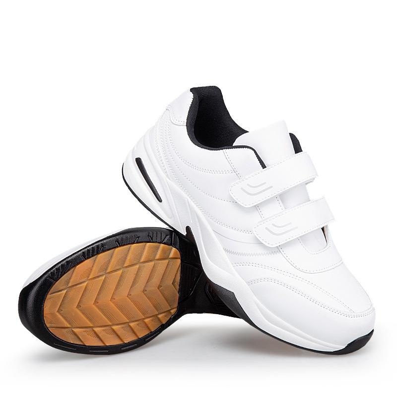 

2025 осень кожаная новая обувь для пожилых людей очень большого размера мужская обувь нескользящая обувь для среднего возраста повседневная водонепроницаемая спортивная обувь мужская 48 белый