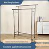 Stainless Steel Adjustable Drying Rack: Single/Double Rod, Stable, Large Capacity, Indoor/Outdoor Use, Easy Storage.