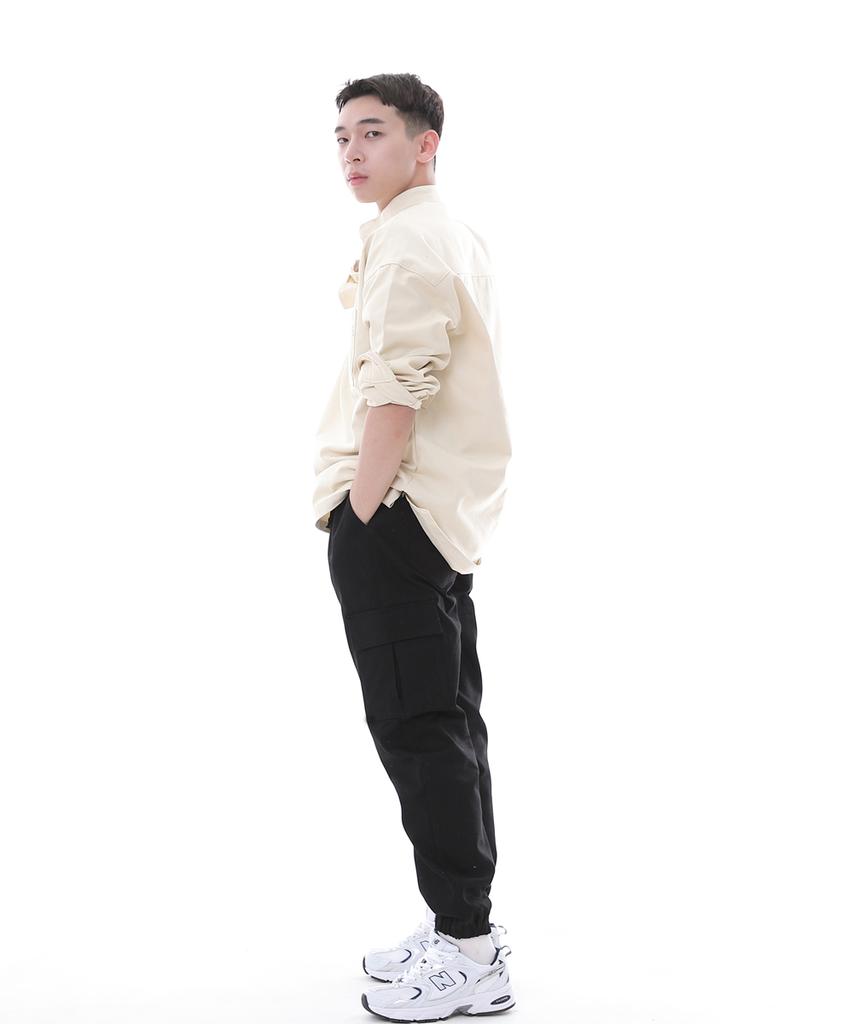 Seinteukeulu Retroline Cargo Jogger Pants Rl-311Cj Black