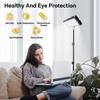 რეგულირებადი სიმაღლის LED იატაკის ნათურა გარე/შიდა გამოყენებისთვის ტაიმერით, რეგულირებადი სტენდიანი სამუშაო განათება ბაღისთვის, კემპინგისთვის, ოფისისთვის და საძინებლისთვის