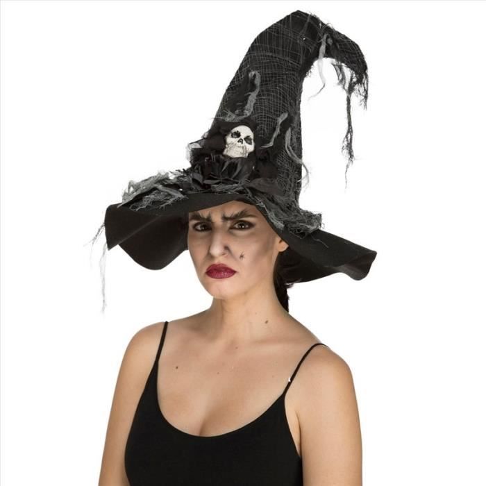 Chapeau De Sorcière Halloween - VIVING - Mixte - Adulte - Noir