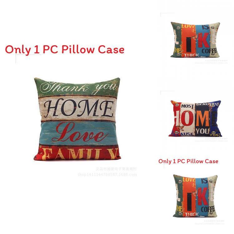 Premium Housse De Coussin Carr Coton Imprim Lettres Rtro Mlang For Timeless Elegance