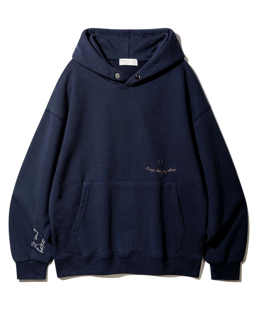 Smile Hoodie Bk6794_Navy