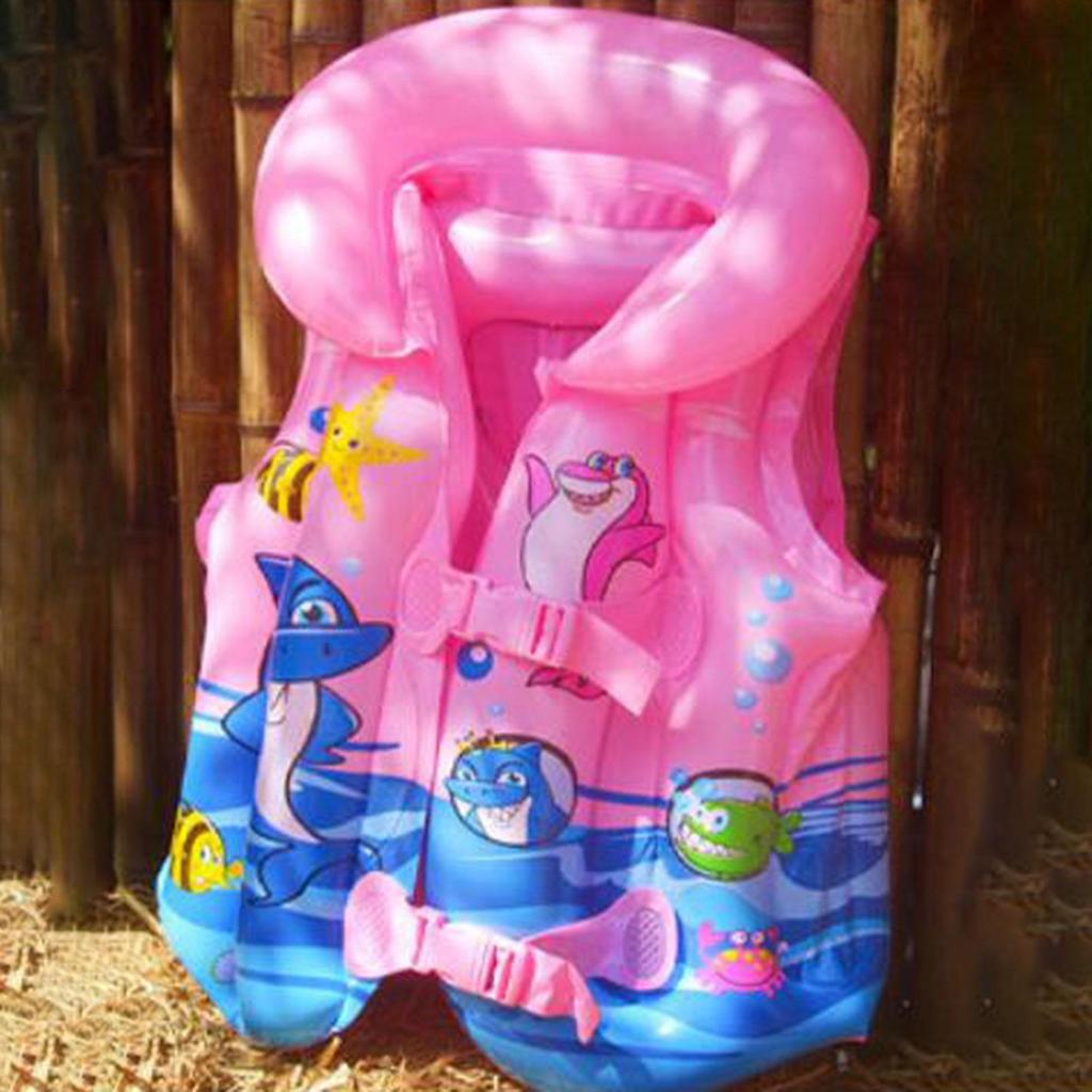 Kids Inflatable Swim Vest Float Swimsuit Buoy Aid for Kayak Fishing Surfing