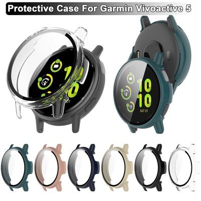For Garmin Vivoactive 5 Casing Screen Protector Shell For Garmin Vivoactive 5 Case PC Full Cover+Tempered Film Hard Case