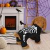 Halloween Skeleton Dog Costume, Halloween Pet Costume, Decorative Overall