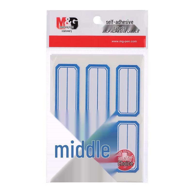 M&G Self-Adhesive Blue Frame Labels, 23x49mm