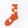 Medium tube winter thickened coral fleece thermal stockings cute cotton socks sleep socks home floor socks