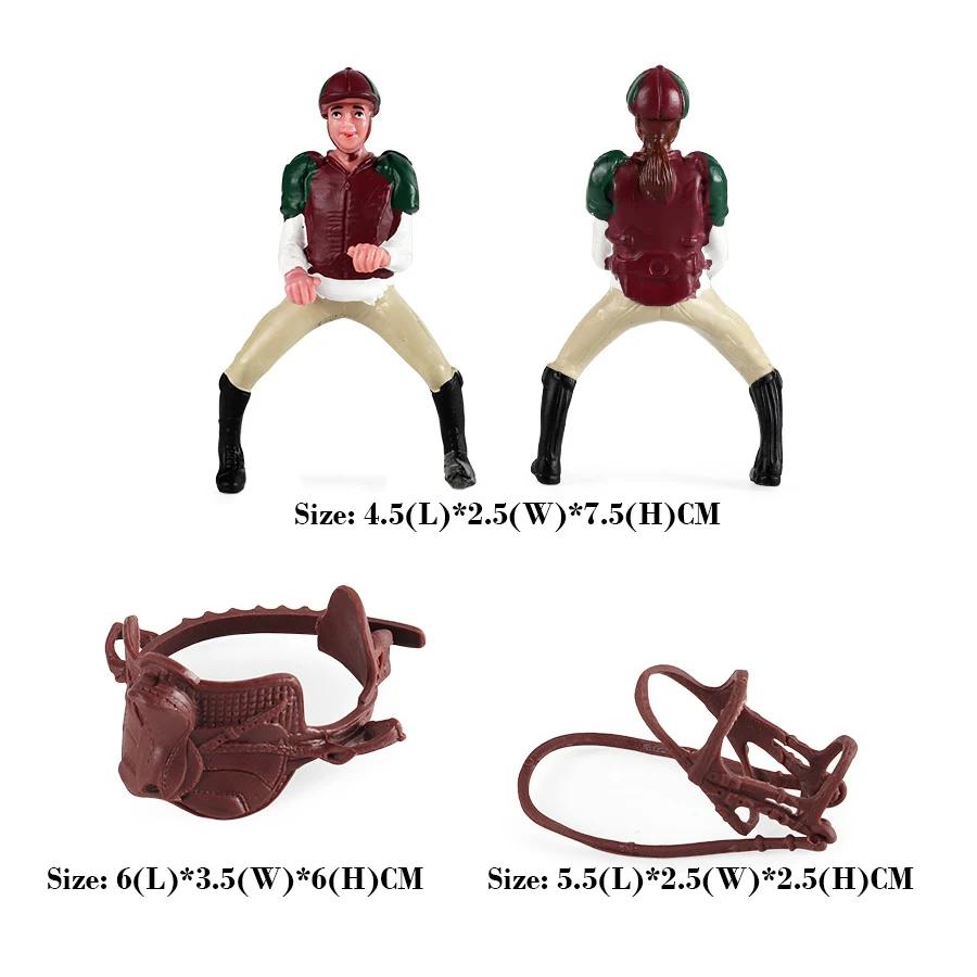 Toy Horses Equestrian Rider Horse Playset Farm Animals Action Figure Animal Figurines Plastic Models Children Toys Kids Gifts