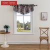1PC Nuan Series Vintage Luxury Bead String Decorative Valance Jacquard Short Window Valance for Living Room Bedroom Home Decor