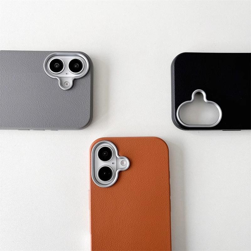 Applicable To iPhone11promax Plain Leather Pattern Mobile Phone Case Apple 11 Leather Ultra-thin Tpu All-inclusive Anti-drop Sheath