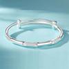 Women Solid Matte Bamboo Joint Open Bangle Bracelet Gift For Girlfriend