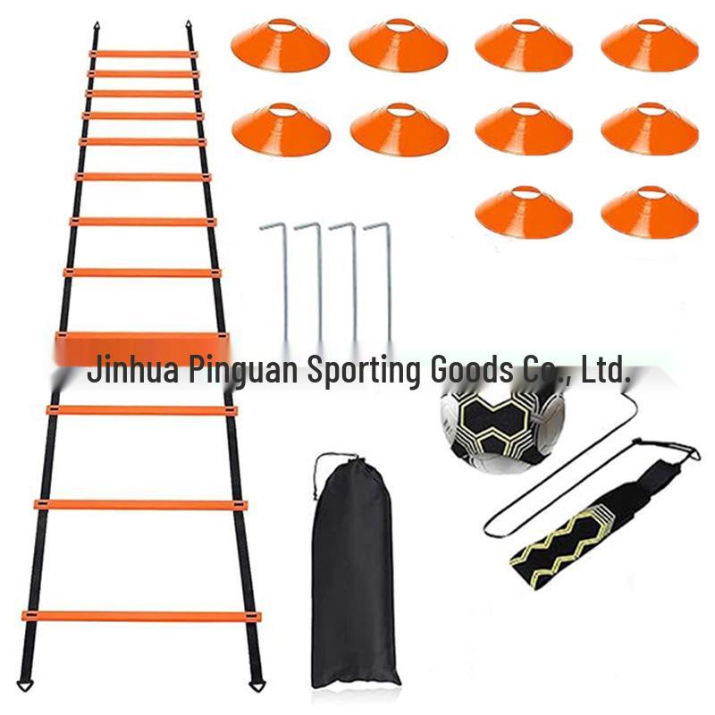 Agility Training Set: Ladder, Cones, Markers & Resistance Parachute for Football