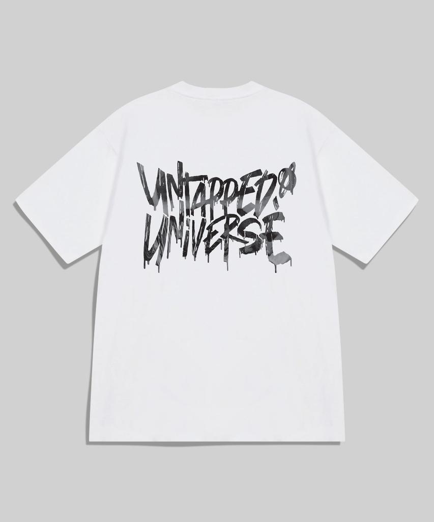 UNTAPPED STUDIO Universe Paint Flow Lettering Oversized T-Shirt 8 Colors (Type A)