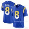 3. Gen Fußballtrikot LA Rams 8 Blau Herren Sportshirt