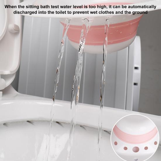 Basin Bidet Oval Non-slip Foldable Grooved Flexible Wash Plastic Hemorrhoid Relief Pregnant Bidet for Women
