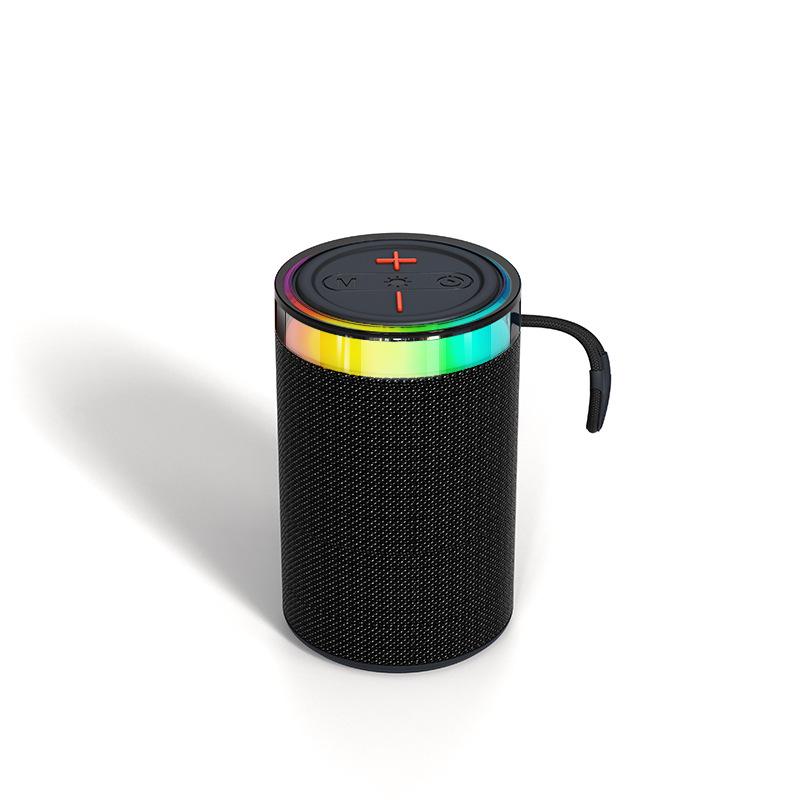 Seven-Color Ambient Light Bluetooth Speaker: Portable Wireless Speaker with Card Slot & Super Bass Subwoofer