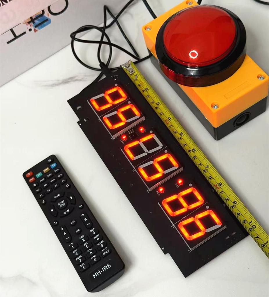 1.5-inch 26cm LED Countdown Stopwatch Clock with Button Wireless Remote Control, Store Game Promotion Challenge 10 Second Timer