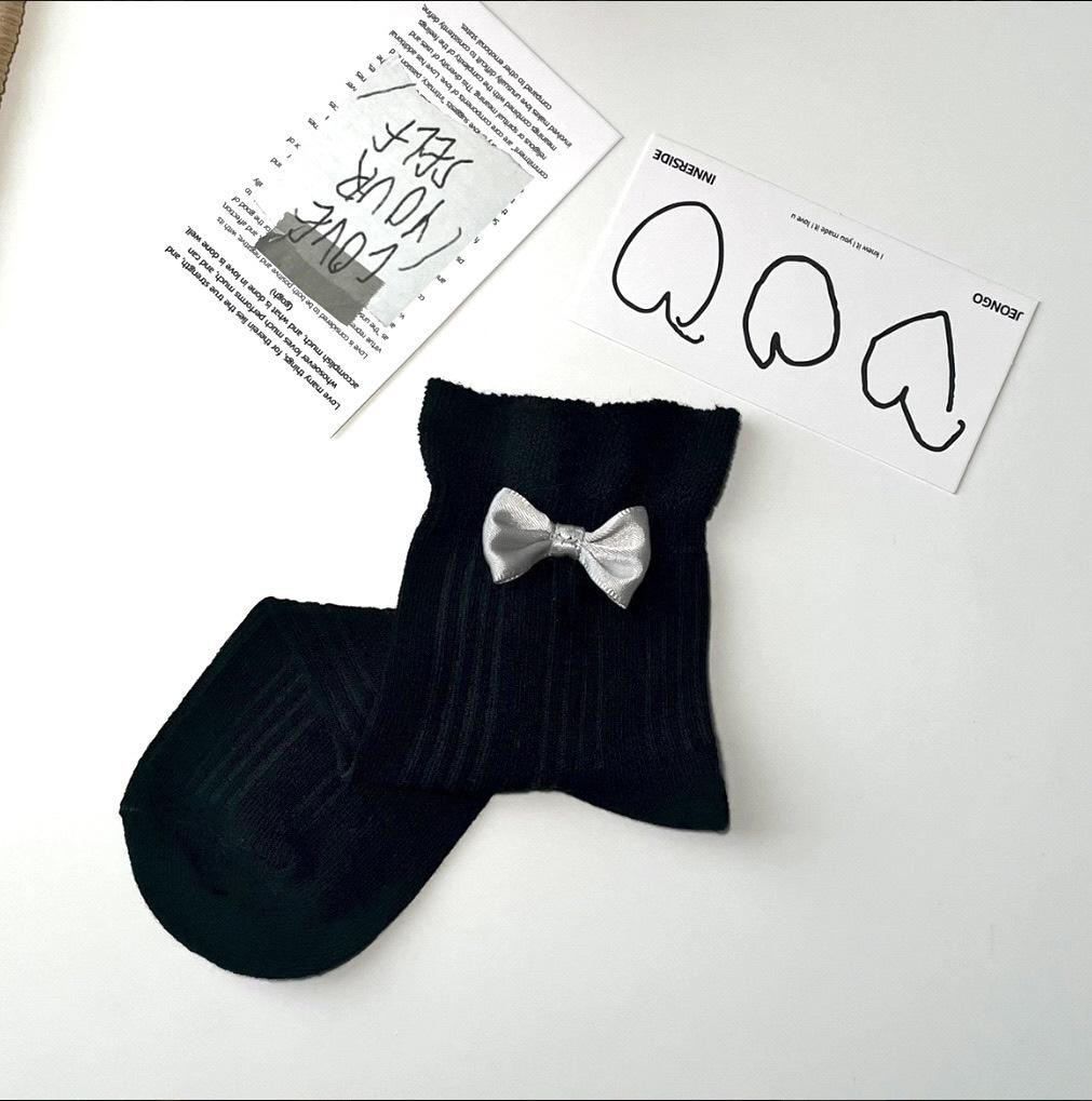 

Socks Female Lolita Bow Medium Tube Socks Department Lolita College Wind Stacking Socks One size fits all