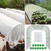 Garden Hoops Kit with Clips for Raised Beds PE Steel Pipe Plant Support Garden Stakes Hoops Frame