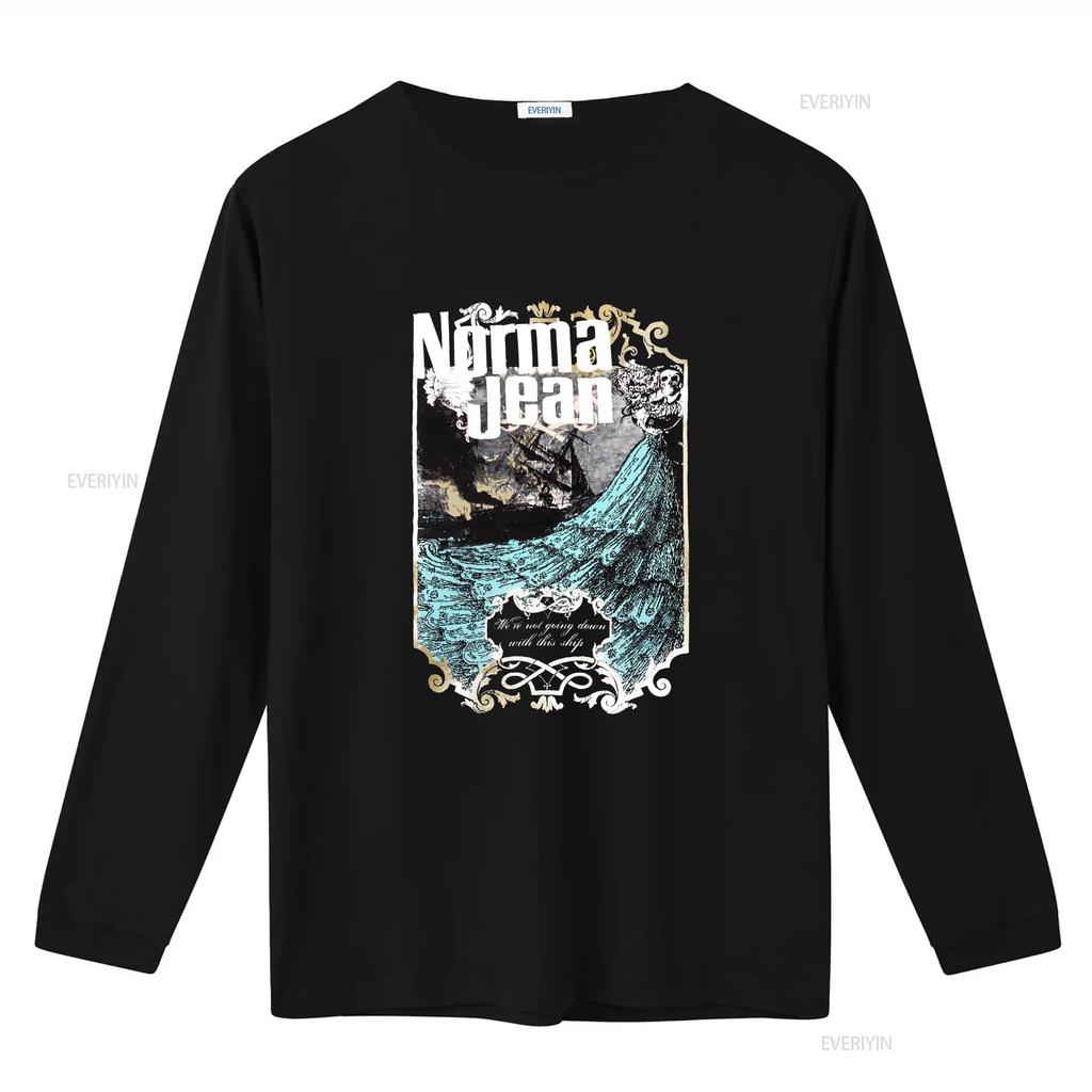 Remake Norma Jean band tee we re not going down with this ship TE6138 vintage Washed Unisex Breathable Stretched