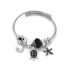 Stainless steel natural color opening adjustable bracelet women's personality simple jewelry new