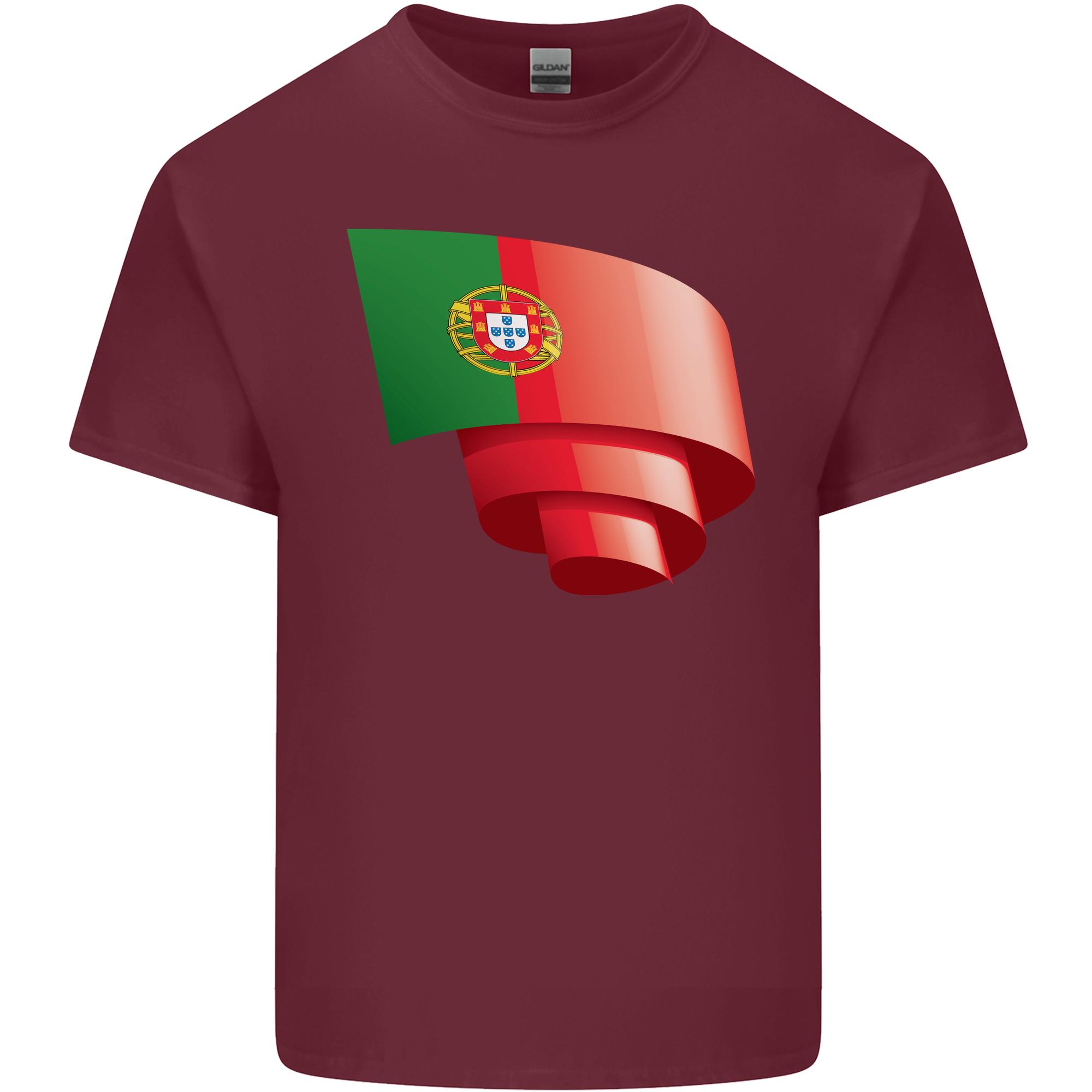 Curled Portugal Flag Portuguese Day Football Unisexs Light Cotton TShirt S