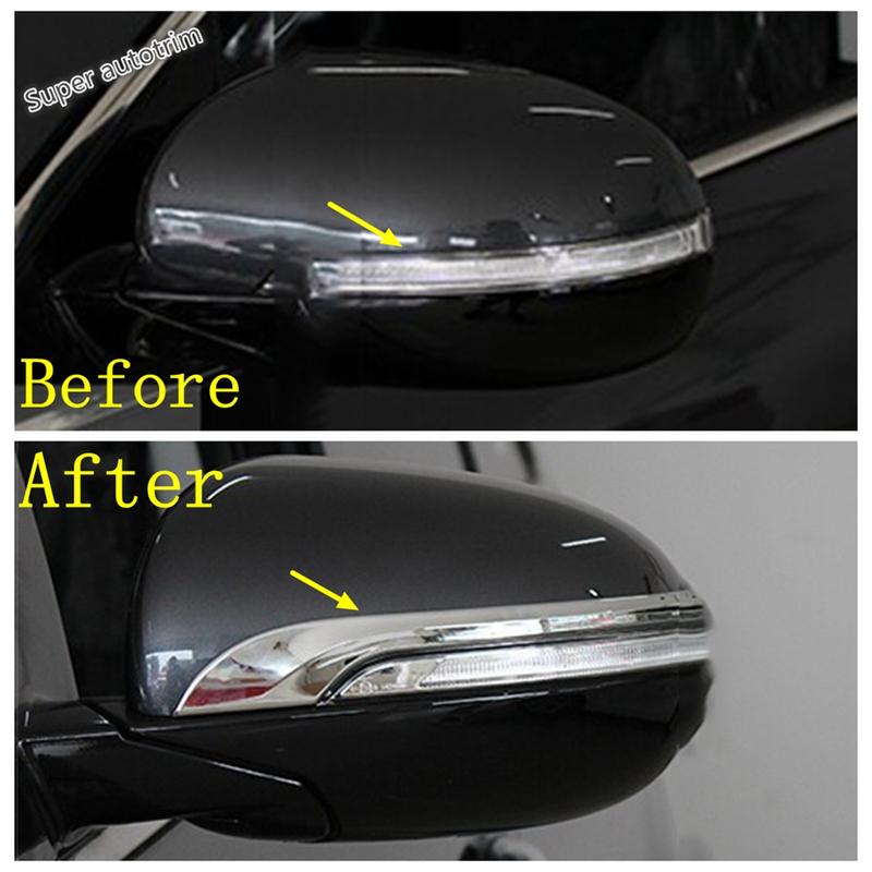 Chrome Rearview Mirror Stripes Decoration Protection Cover Trim For KIA Sorento 2016 -  ABS Accessories Exterior Refit Kit