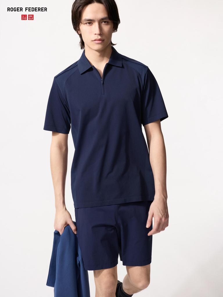 Uniqlo Japan Dry Ex Half Zip Polo Shirt