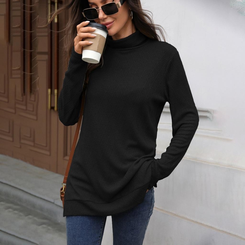 Women's T-Shirt Vintage Floral Print Round Neck Loose Long Sleeve Mid-Length Thumb Leak Top