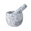 Small Marble Mortar and Pestle - Natural Stone Grinder for Garlic and Pepper Crushing