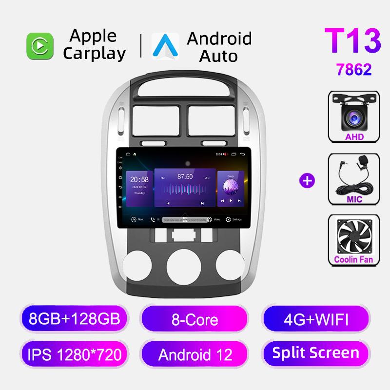 8 Core Car Radio For KIA Cerato 1 LD 2004-2008 Wireless CarPlay 4G WIFI Android Auto Multimedia Video Player 8+128GB Head Unit