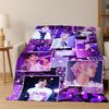 Fashion B-BTS Kpop Ultra Soft Flannel Throw Blanket, Warm Cozy Blanket for Couch Sofa Bed  Bedroom Living Room Travel Gift