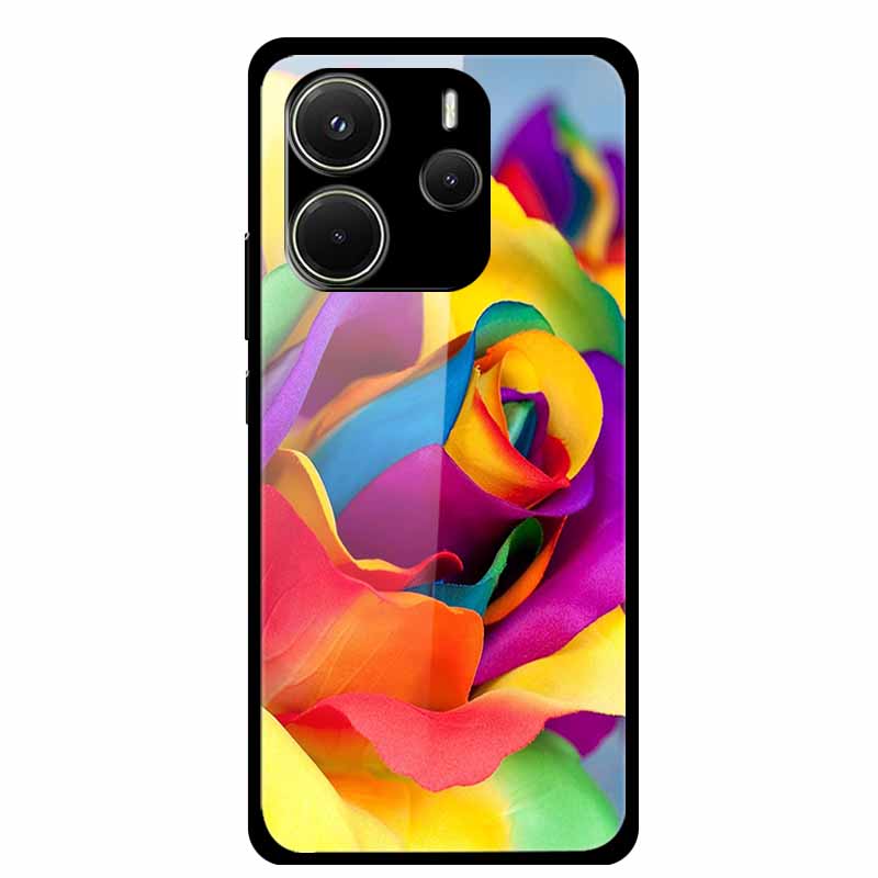 For Redmi Note 14 4G Phone Case Note14 Coque Hard Tempered Glass Back Cover For Xiaomi Redmi Note 14 5G Case Shell Soft Bumper