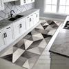 Black White Geometry Easy Clean Kitchen Long Carpet Decoration Bedside Antiskid Soft Rug Foldable Lint-free Doorway Floor Mats