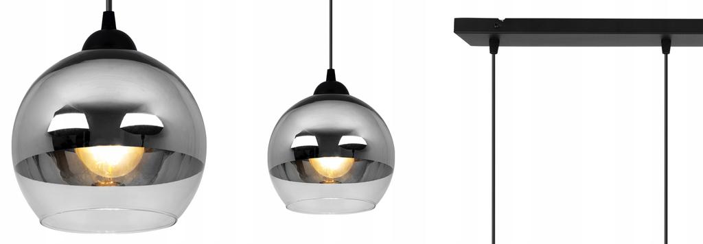 ELEGANT HÄNGENDE LAMPE, GLASLAMPE, CHROM LED