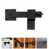 No Drill Sliding Door Lock Dual Purpose Anti Theft Latch Flat Door Buckle Hasp Black Security Bolt for Home Office Cabinet Closet Easy Installation