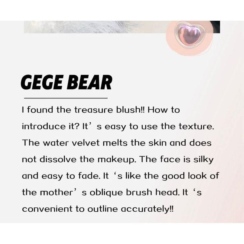 Gege Bear - Milk Coffee Water Velvet Cheek Blusher - 1-3