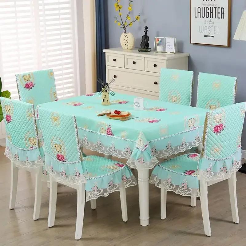 Δαντελένια πλάτη καρέκλας Γραφείο και κάλυμμα καρέκλας Αρχική Ορθογώνιο τραπεζομάντιλο Τέχνη Τραπεζομάντιλο Καρέκλα τραπεζαρίας Ενσωματωμένο μαξιλάρι