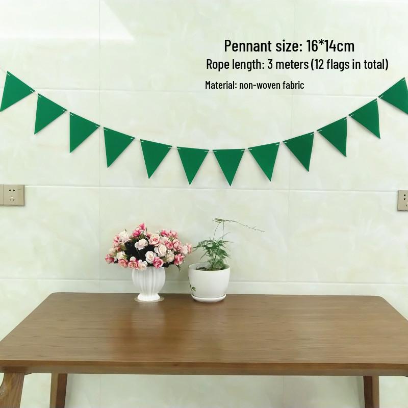 Outdoor Kindergarten Festival Flag Decoration - Non-woven Fabric Pull Flower Pennant