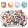 30Pcs Flat Round Faceted Crystal Beads Colorful Glass Beads Loose Spacer Beads For Jewelry Making DIY Bracelet Necklace Crafts