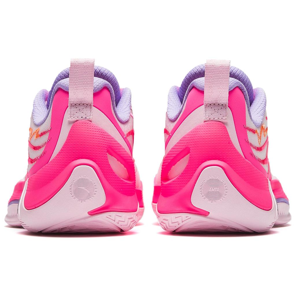 Anta Shunxi 1 V2 Family First Nitrogen Technology Shock Absorption Durable Low-Top Basketball Shoes Men sneaker Pink Purple 912431110Q-1